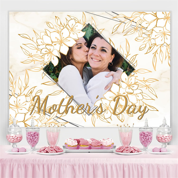 Mother's Day Backdrop Ideas Golden Blossom Love Customized Backdrop UK BRP3-123