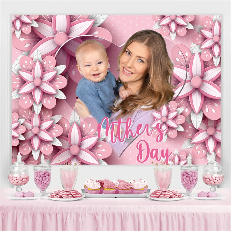 Backdrops For Mothers Day Blooming Love Floral Personalised Backdrop UK BRP3-131