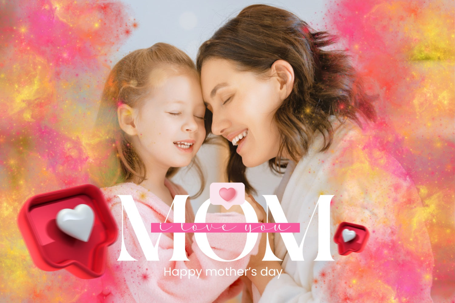 Mother's Day Backdrops Abstract Color Love Personalised Backdrop UK BRP3-140