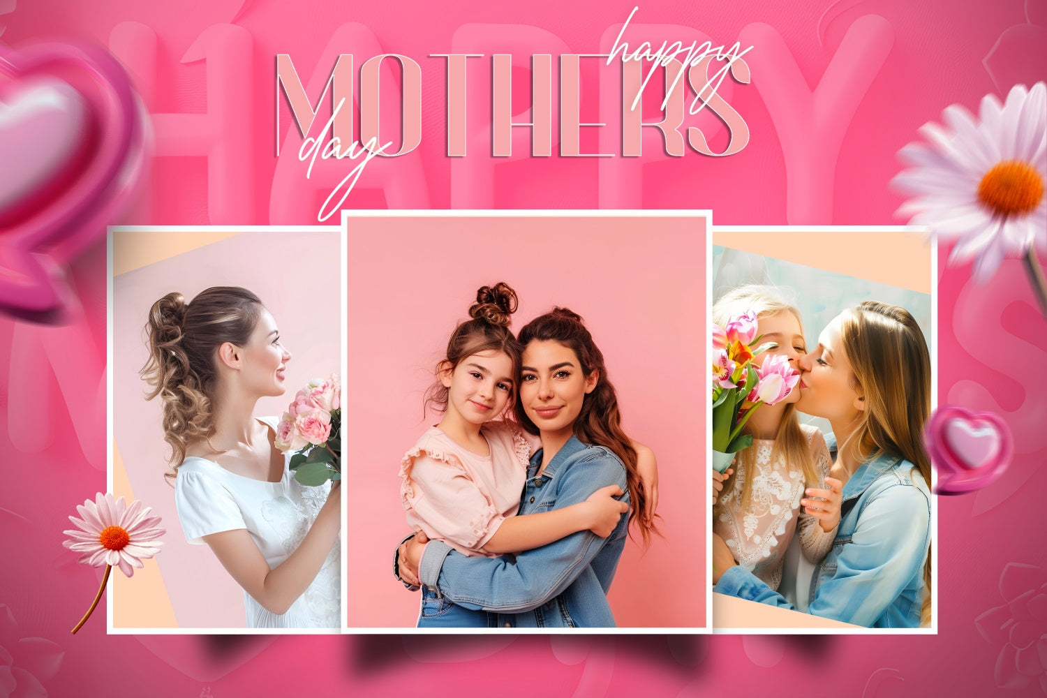 Mother's Day Photo Backdrops Collage Photo Personalised Backdrop UK BRP3-144