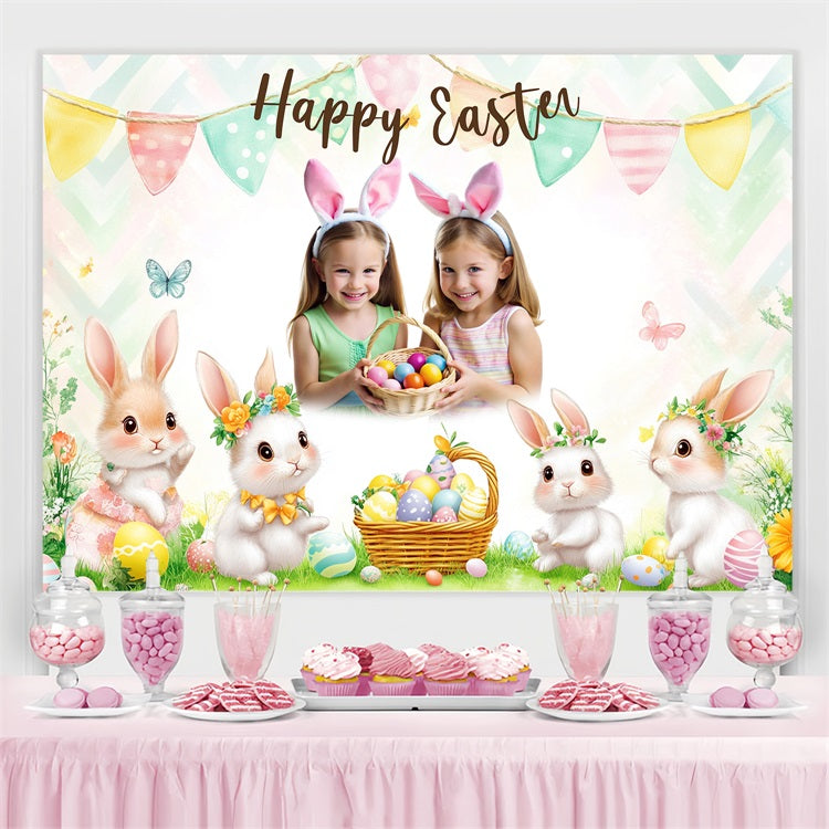 Easter Bunny Backdrop Bunny Party Celebration Custom Backdrop UK BRP3-177