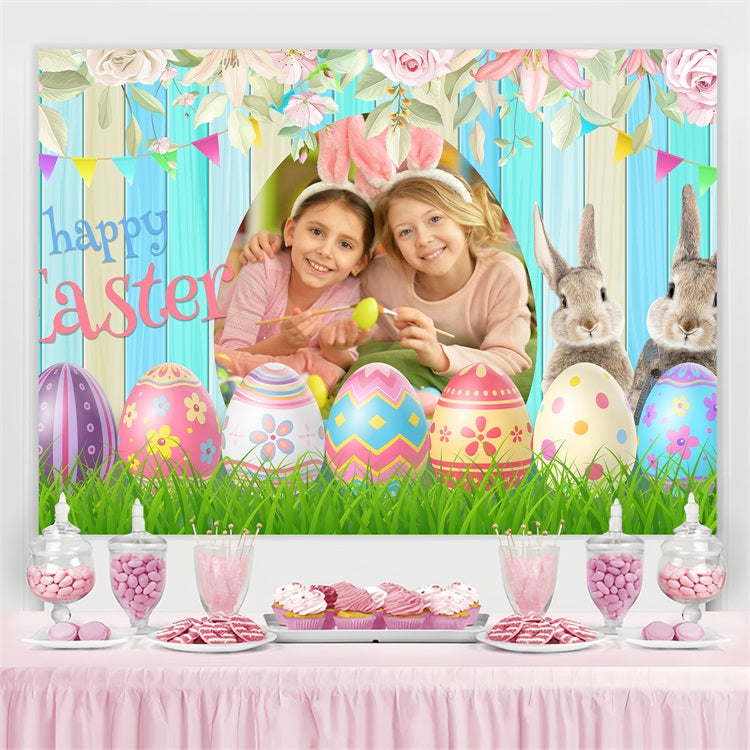 Backdrop Easter Adorable Egg Hunt Customized Backdrop UK BRP3-182