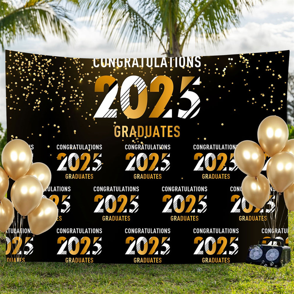 Custom Graduation Backdrop Sparkling Celebration Graduation Party Back