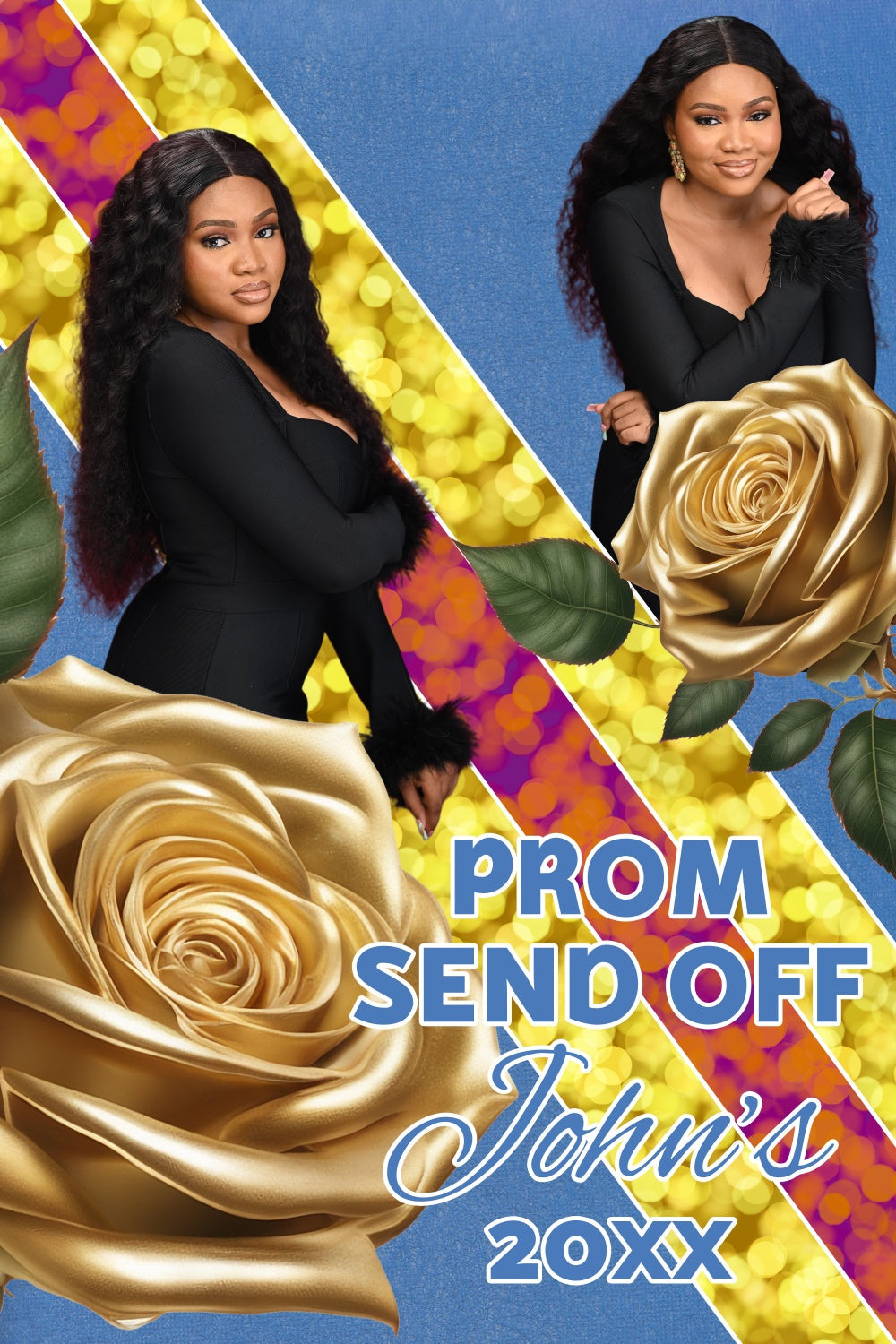Prom Backdrop Ideas Gold Rose Glam Graduation Party Backdrop UK BRP4-153