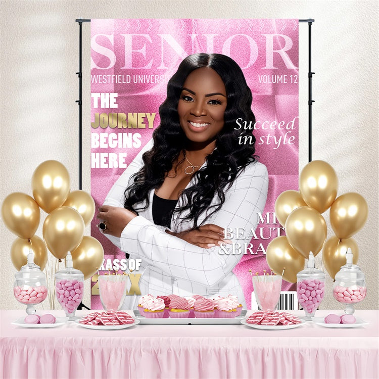 Graduated Backdrop Luxury Magazine Custom Graduation Party Backdrop UK BRP4-178