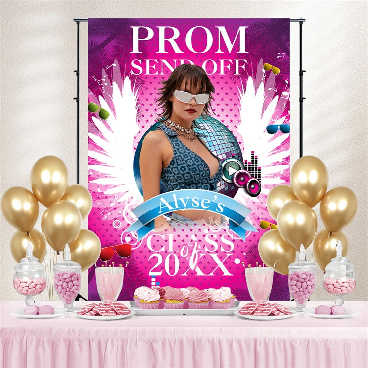 Prom Backdrop Ideas Stylish Pink Graduation Party Backdrop UK BRP4-183