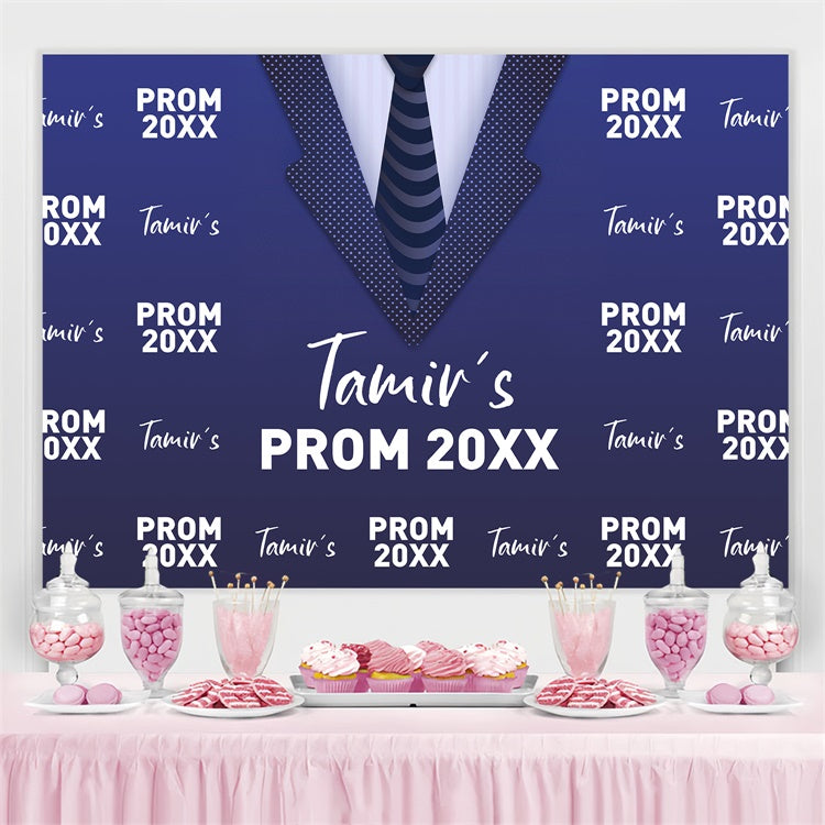 Prom Backdrop Ideas Blue Suit Graduation Party Backdrop UK BRP4-184