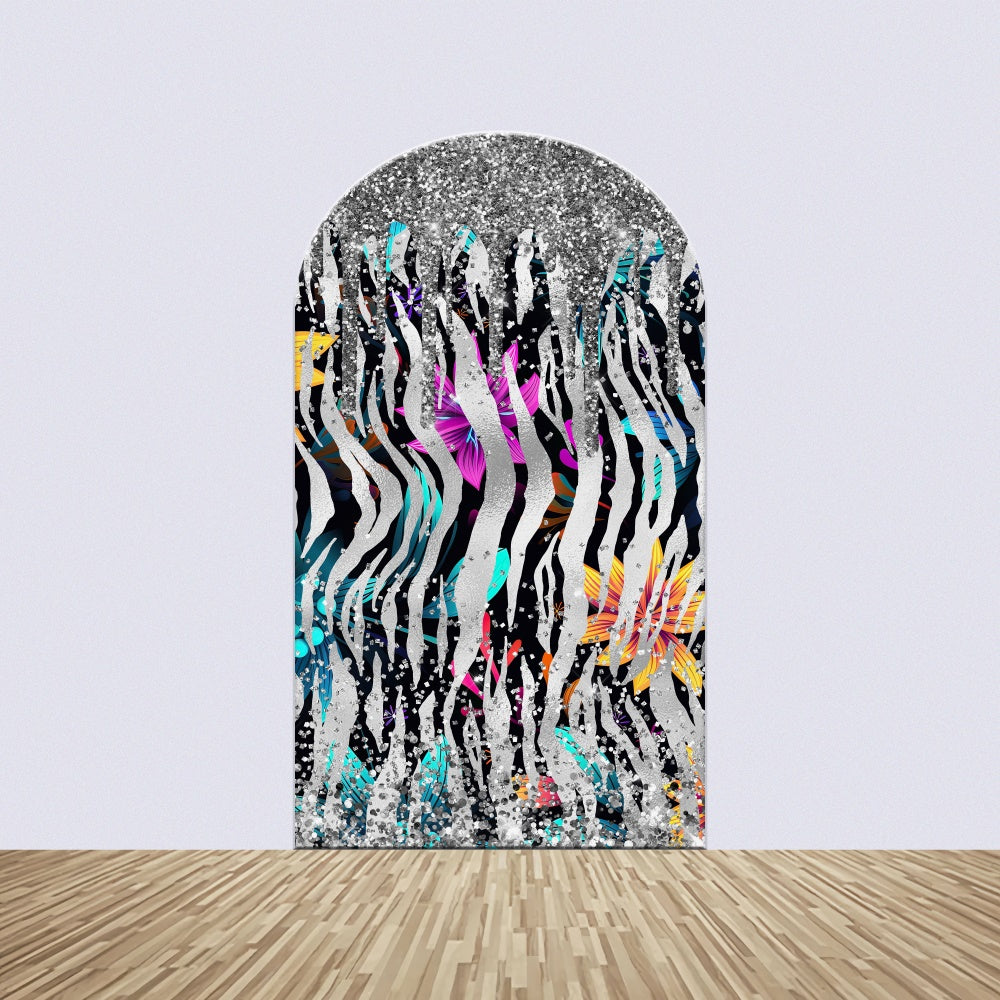 Backdrop Dance Glitter Flowers Stripes Arch Backdrop Kit UK BRP4-195