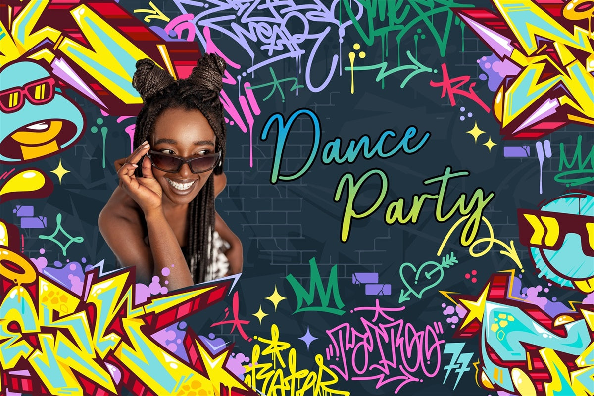 Photography Dance Backdrop Colorful Spray Art Custom Backdrop UK BRP4-196