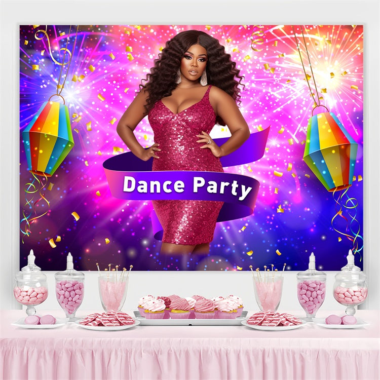 Backdrops For Dances Glamorous Confetti Sparkle Customized Backdrop UK BRP4-205