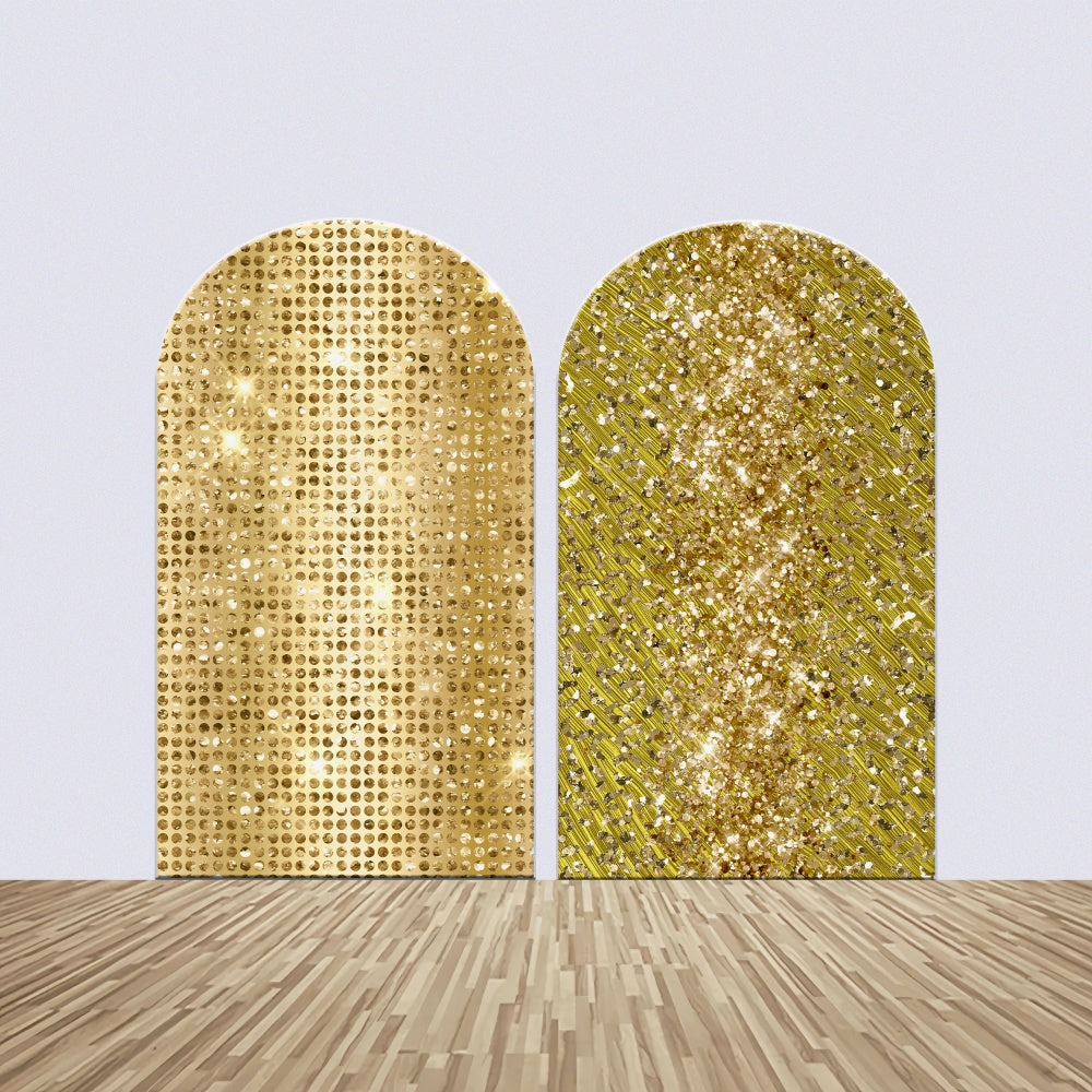 Dance Photo Backdrop Golden Sequins Glam Arch Backdrop Kit UK BRP4-206