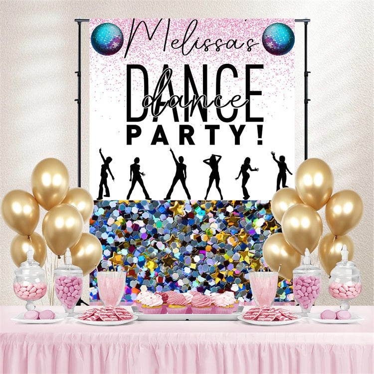 Backdrops For Dance Pink Shine Disco Party Customized Backdrop UK BRP4-221