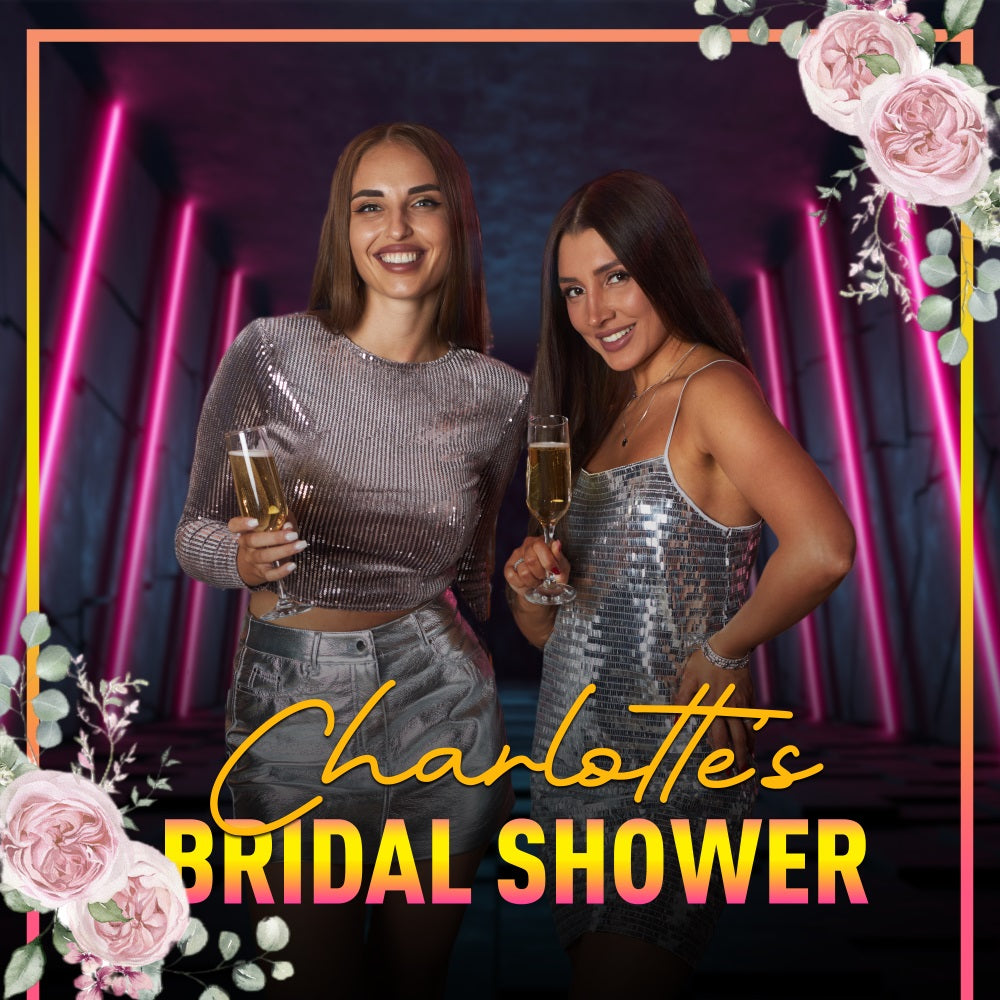 Bridal Backdrop Neon Night Floral Custom Backdrop UK BRP5-154