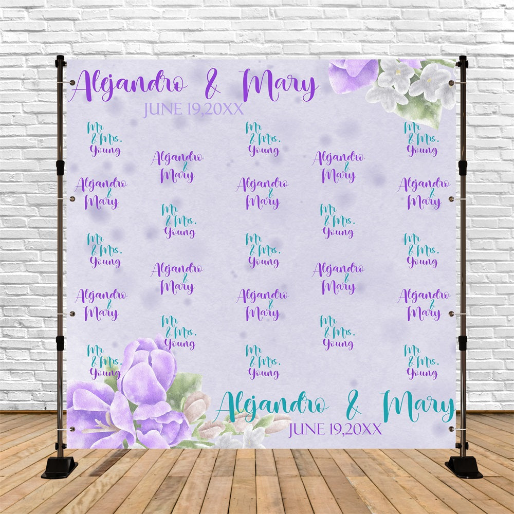 Wedding Backdrops Light Lilac Garden Repeat Customized Backdrop UK BRP5-160