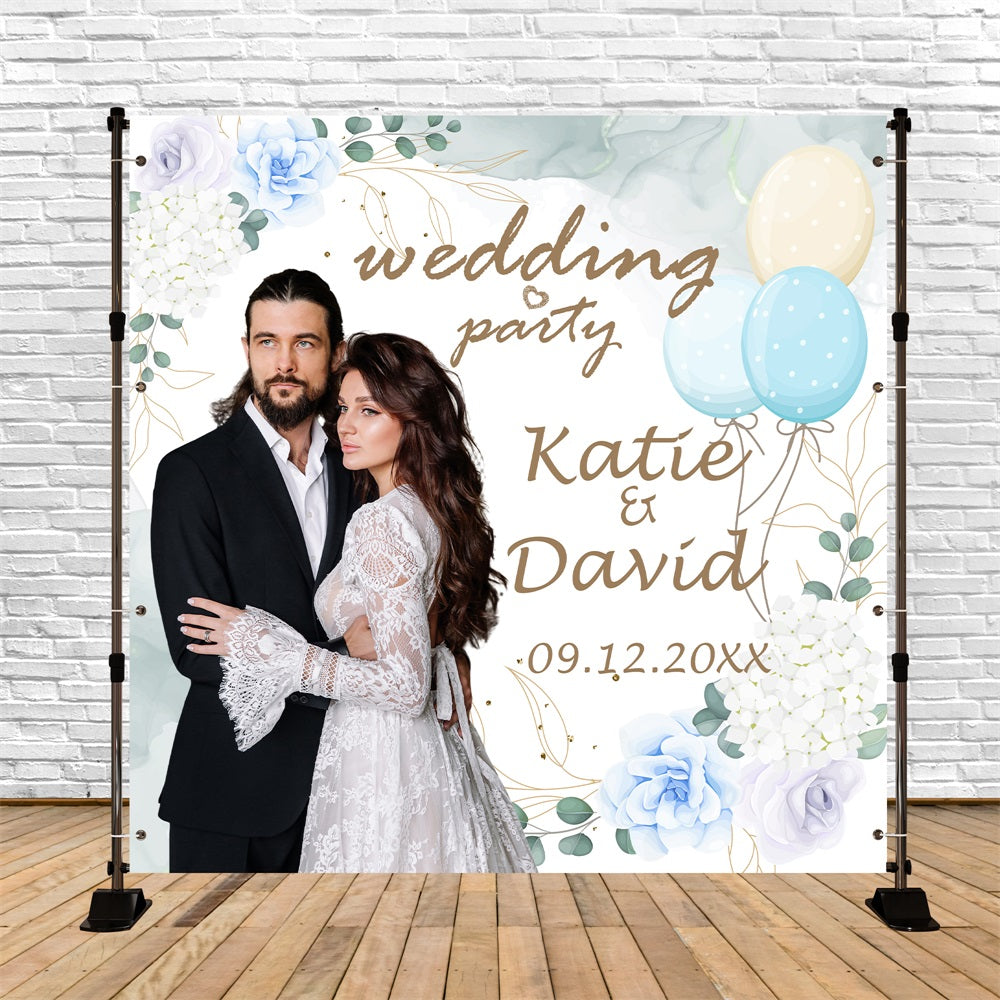 Wedding Backdrops Pastel Balloon Floral Custom Backdrop UK BRP5-163
