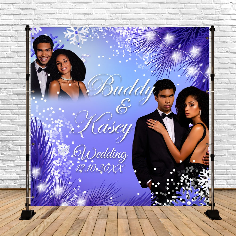 Photo Backdrop Wedding Frozen Charm Winter Personalized Backdrop UK BRP5-168