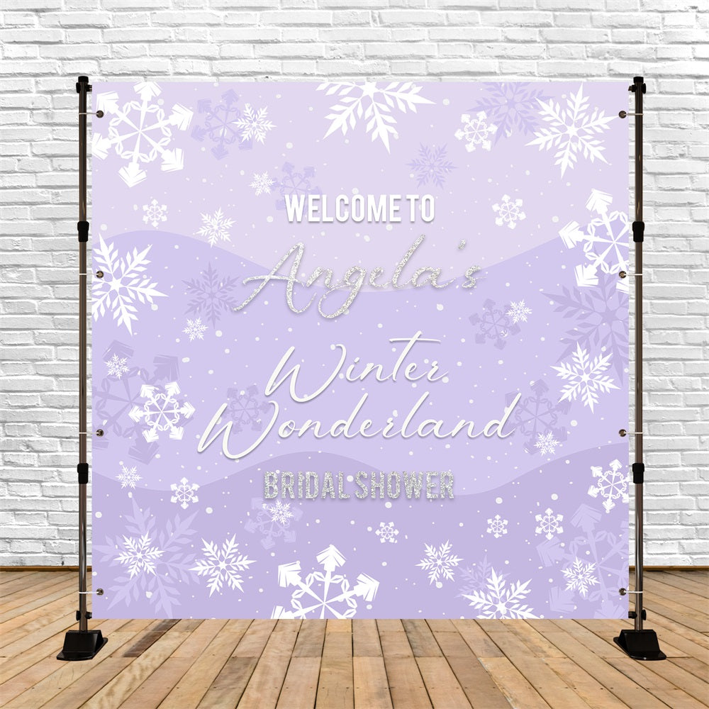 Bridal Shower Photo Backdrop Snowflake Kiss Customized Backdrop UK BRP5-169