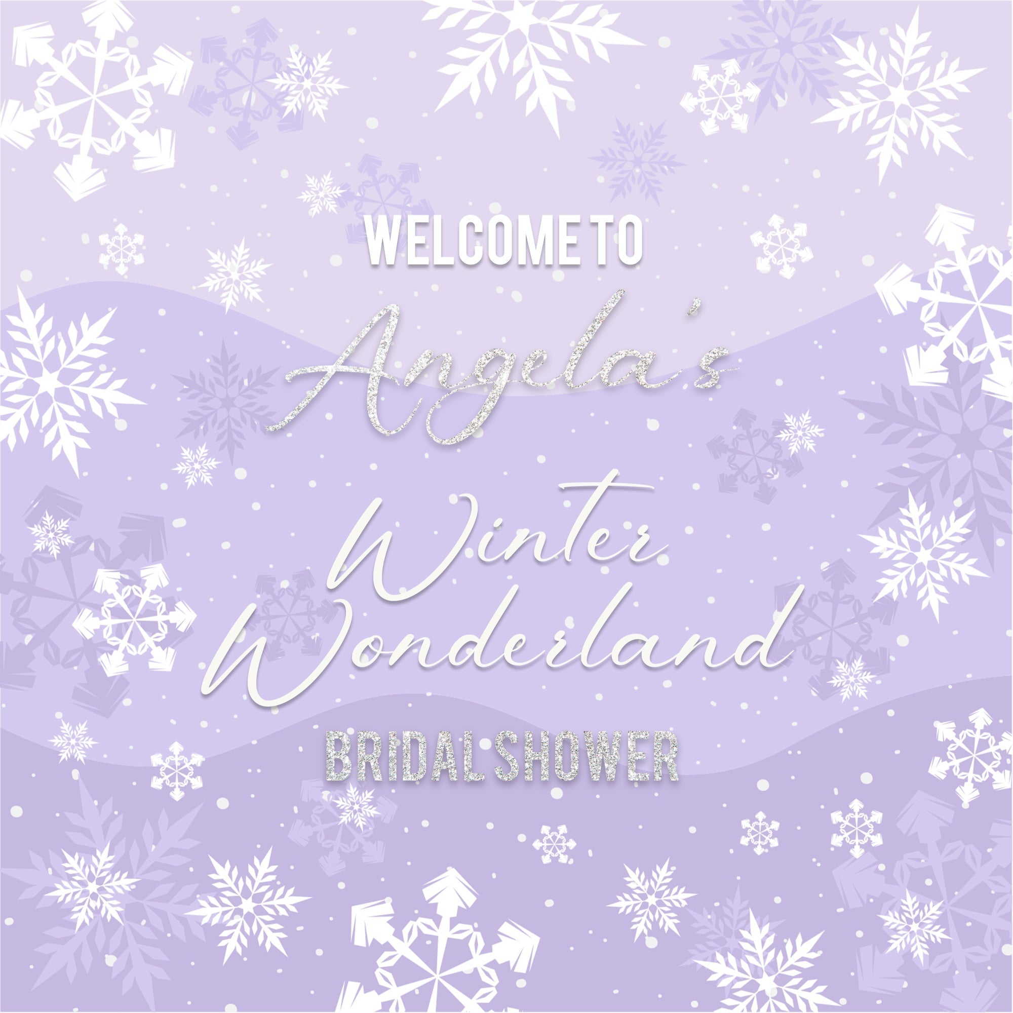 Bridal Shower Photo Backdrop Snowflake Kiss Customized Backdrop UK BRP5-169