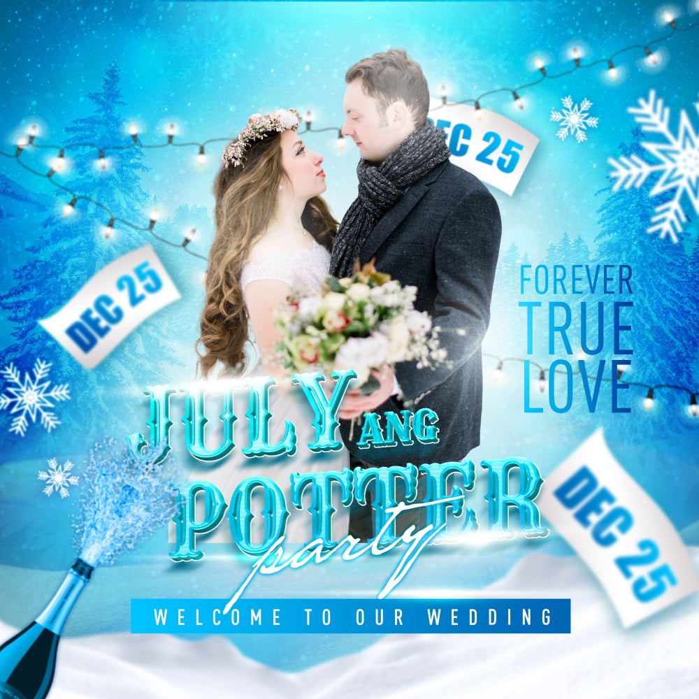 Wedding Backdrop Ideas Winter Wonderland Snow Customized Backdrop UK BRP5-195