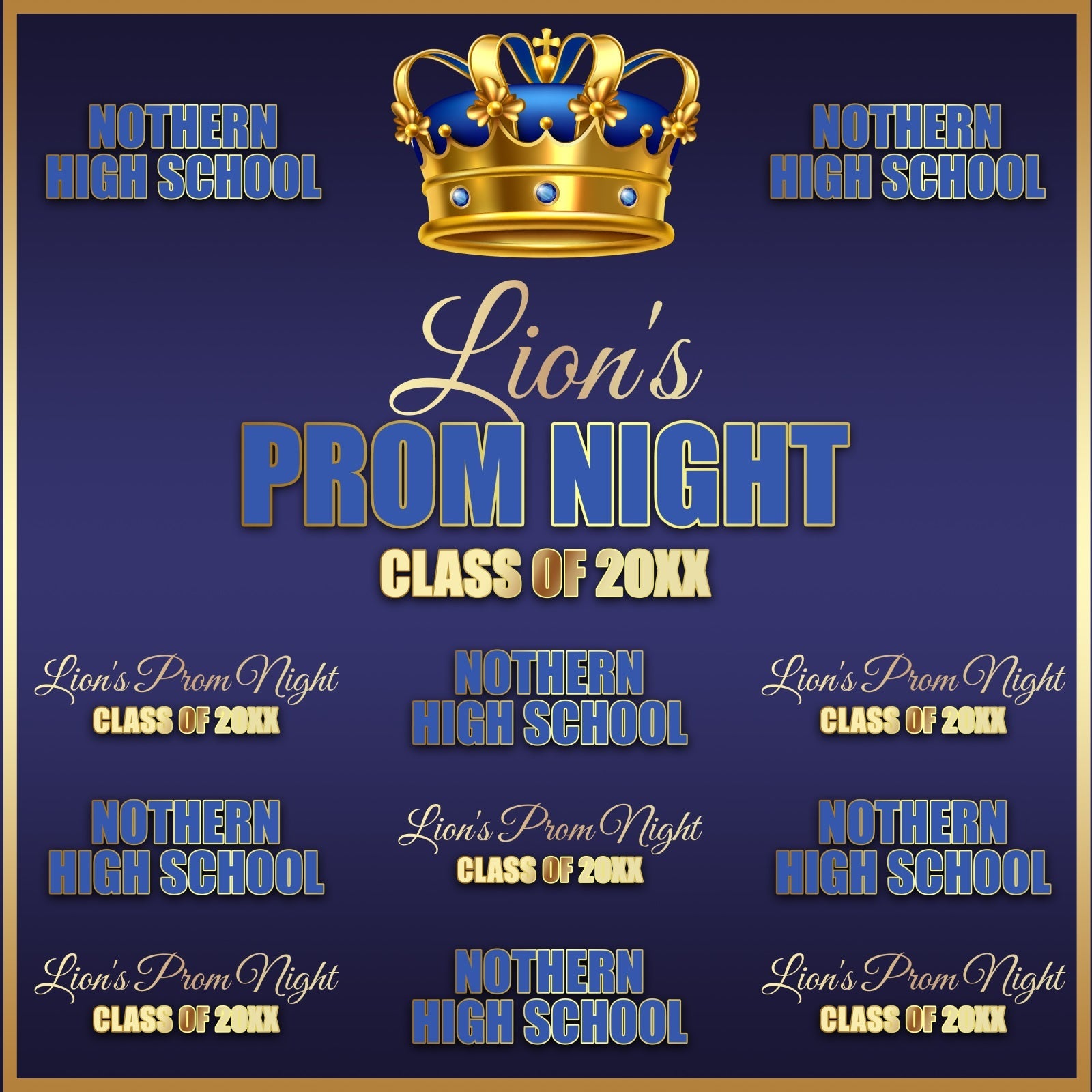 Prom Backdrops Northern High School Repeat Custom Party Graduation Backdrop UK BRP5-210