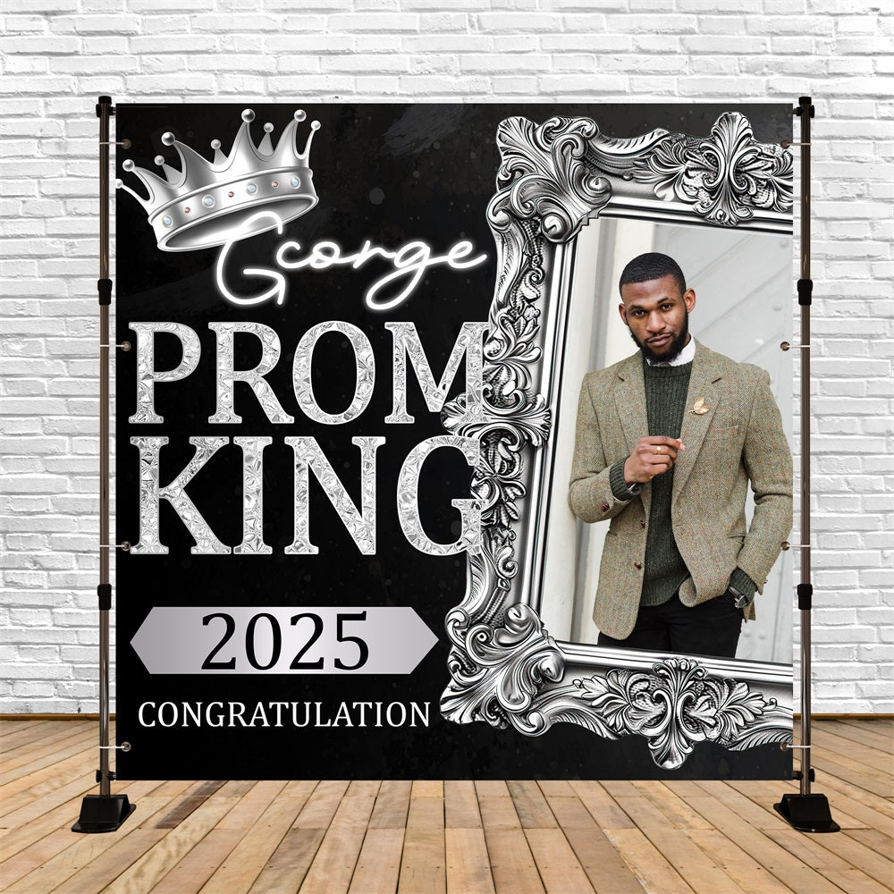 Prom 2025 Backdrop Frame Crown Custom Party Graduation Backdrop UK BRP5-212