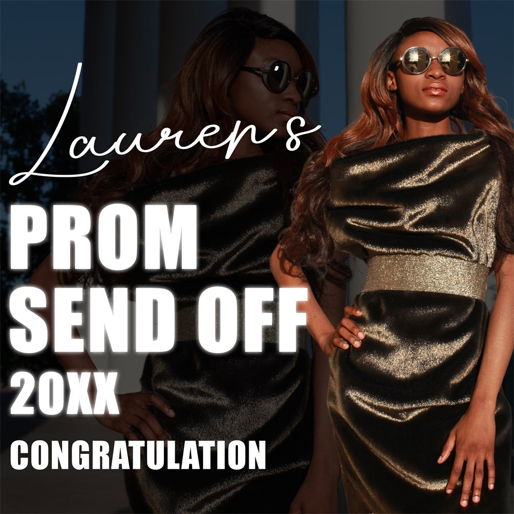 Prom Backdrop Design Golden Hour Send-Off Personalised Party Graduation Backdrop UK BRP5-215
