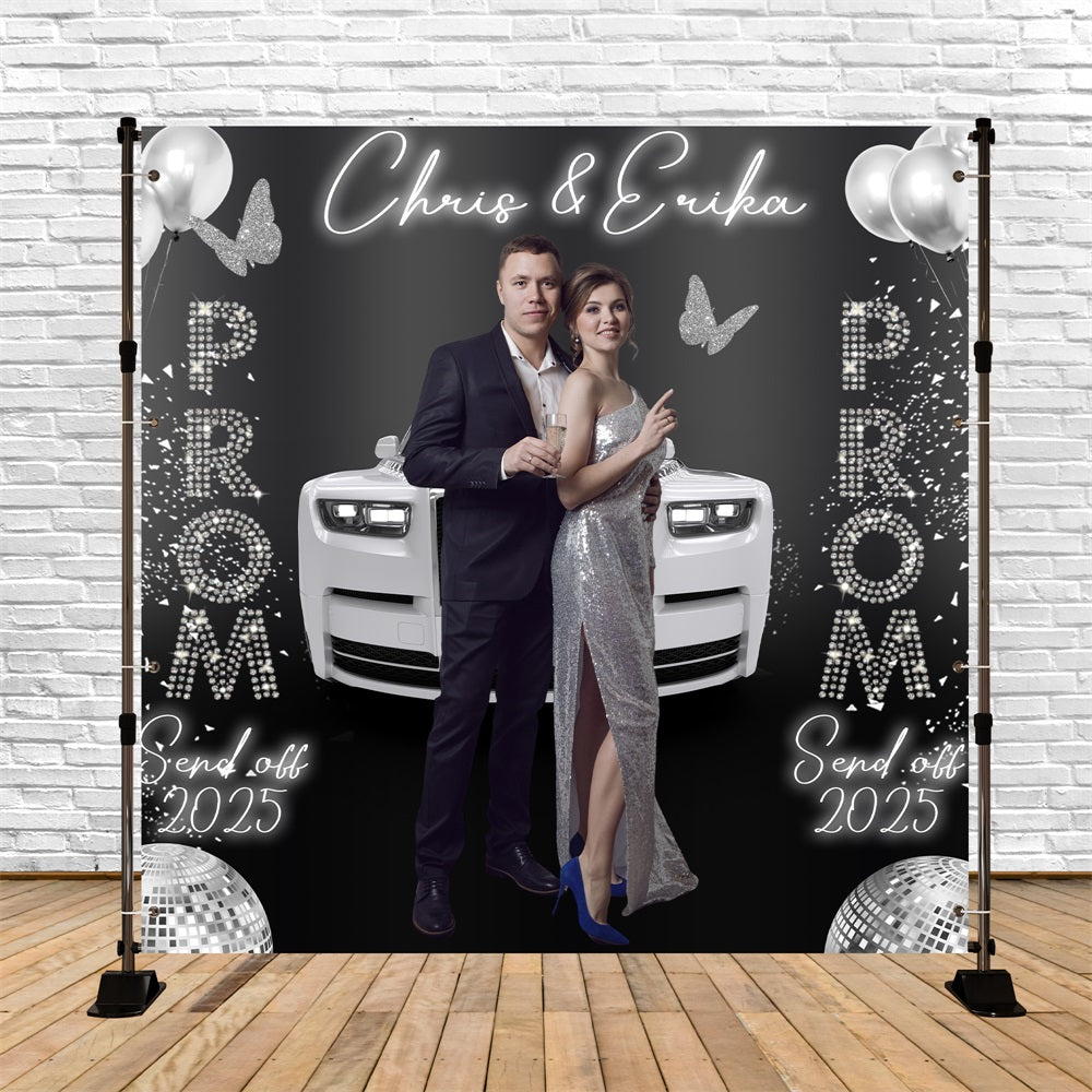 Prom Night Backdrop Shine Ride Send-Off Customized Party Graduation Backdrop UK BRP5-218