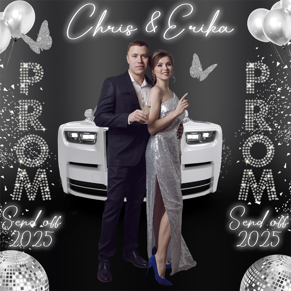 Prom Night Backdrop Shine Ride Send-Off Customized Party Graduation Backdrop UK BRP5-218