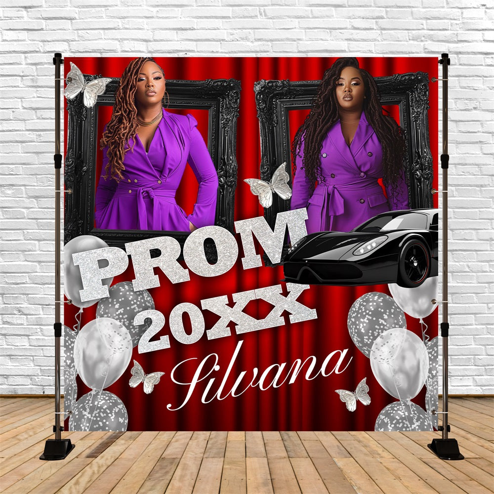 Prom Backdrop Design Frame Car Balloon Customized Party Graduation Backdrop UK BRP5-222