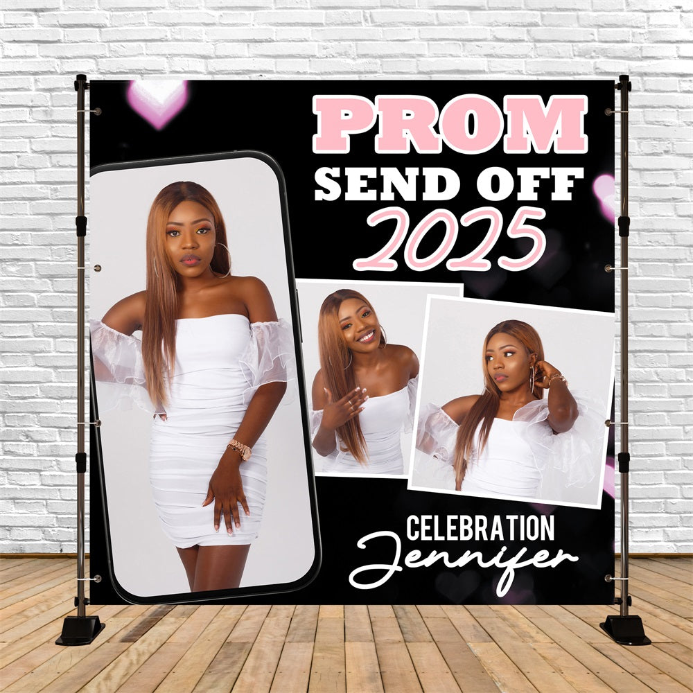 Prom 2025 Backdrop Modern Chic Personalized Party Graduation Backdrop UK BRP5-237