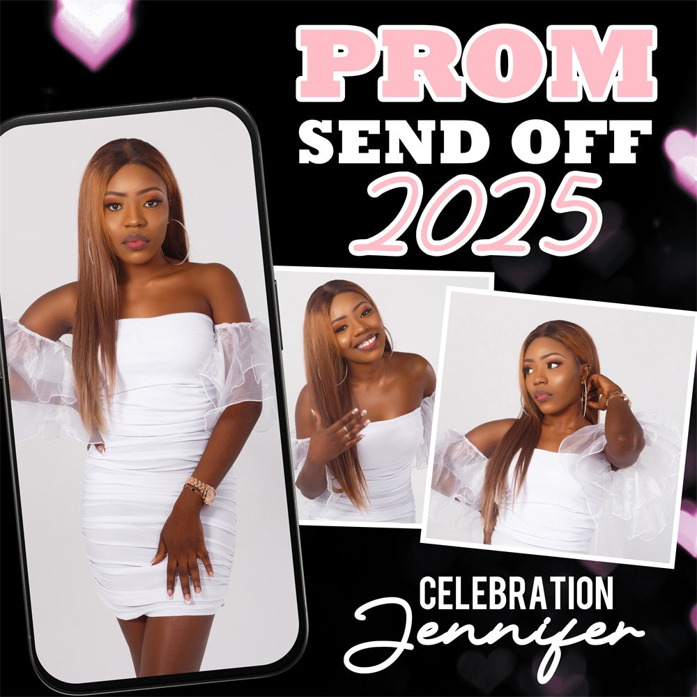 Prom 2025 Backdrop Modern Chic Personalized Party Graduation Backdrop UK BRP5-237
