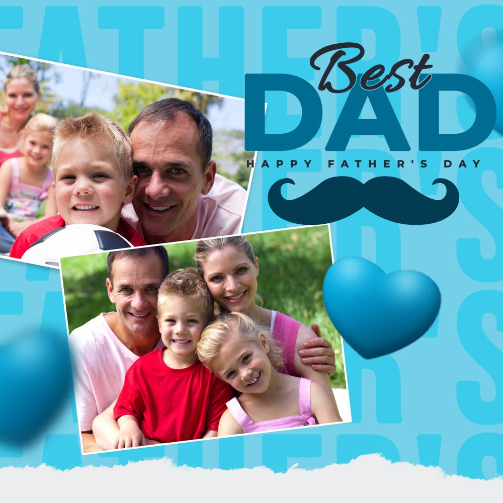 Backdrops For Father's Day Light Blue Theme Customized Backdrop UK BRP5-48