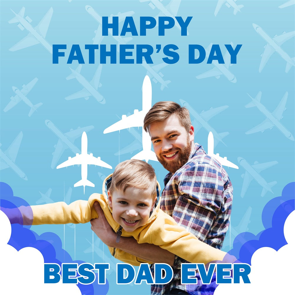 Backdrops For Father's Day Airplane Theme Custom Backdrop UK BRP5-53