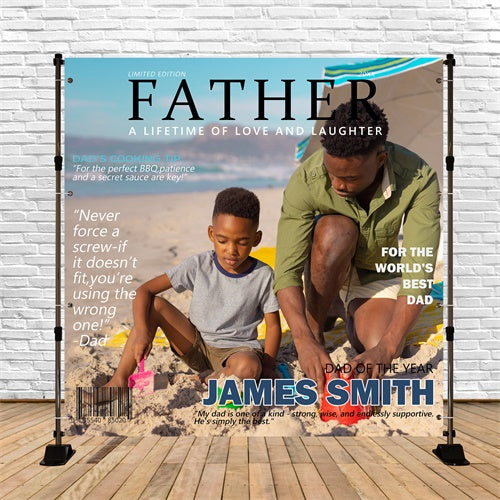 Backdrop Father's Day Summer Moments Beach Customized Backdrop UK BRP5-66
