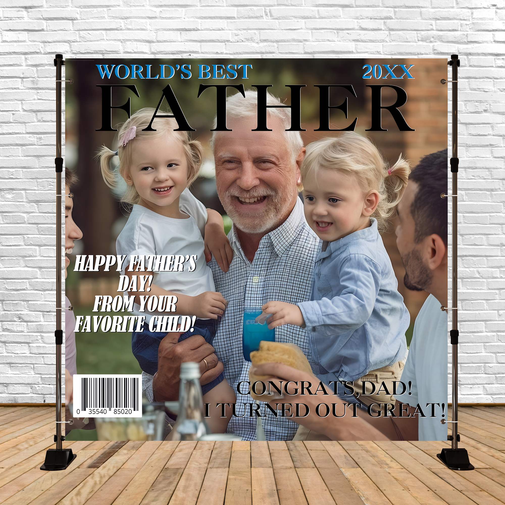 Fathers Day Backdrop Three Generations Picnic Custom Backdrop UK BRP5-67