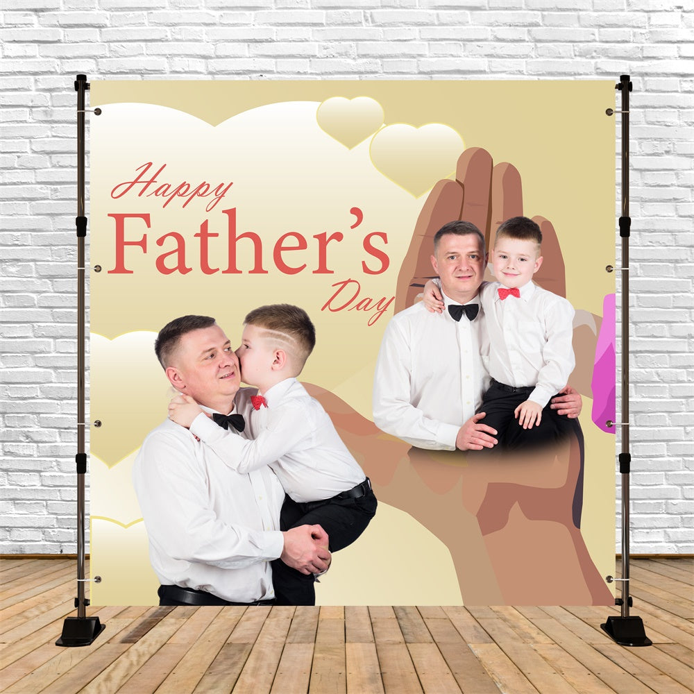 Father's Day Photo Backdrop Elegant Heart Backdrop UK BRP5-69