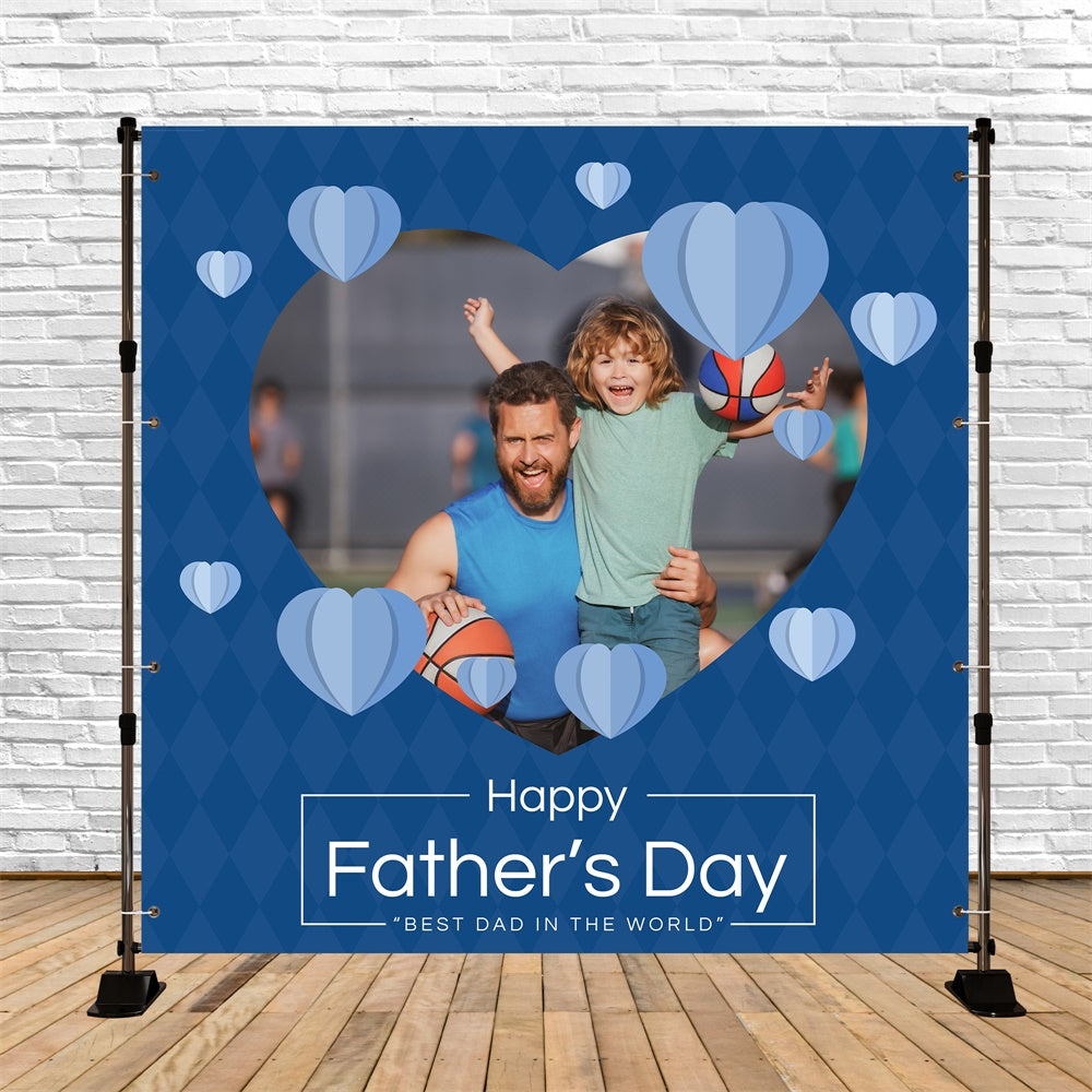 Fathers Day Backdrop Ideas Blue Heart Sports Custom Backdrop UK BRP5-70