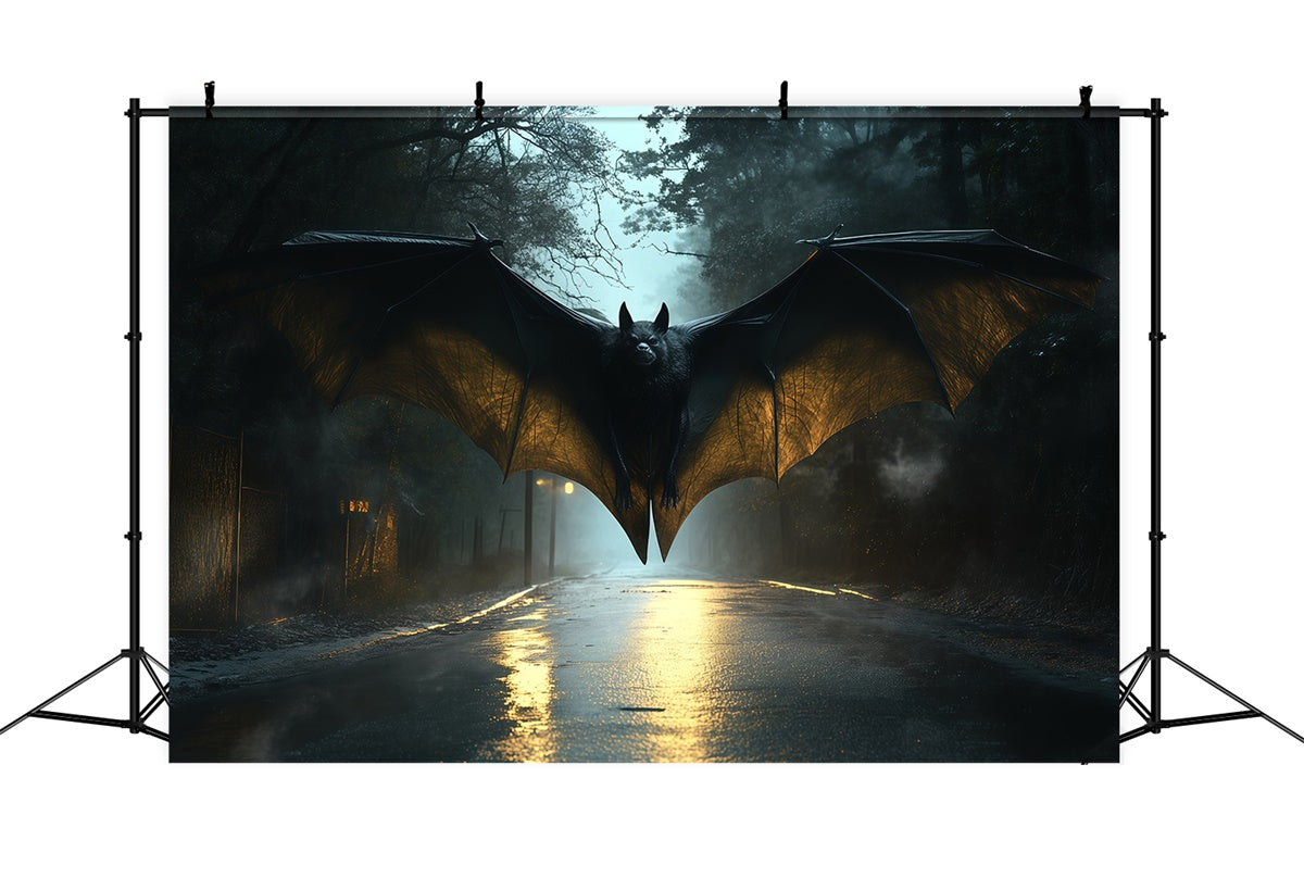 Spooky Halloween Backdrop Midnight Bat Descent Backdrop UK BRP57-108