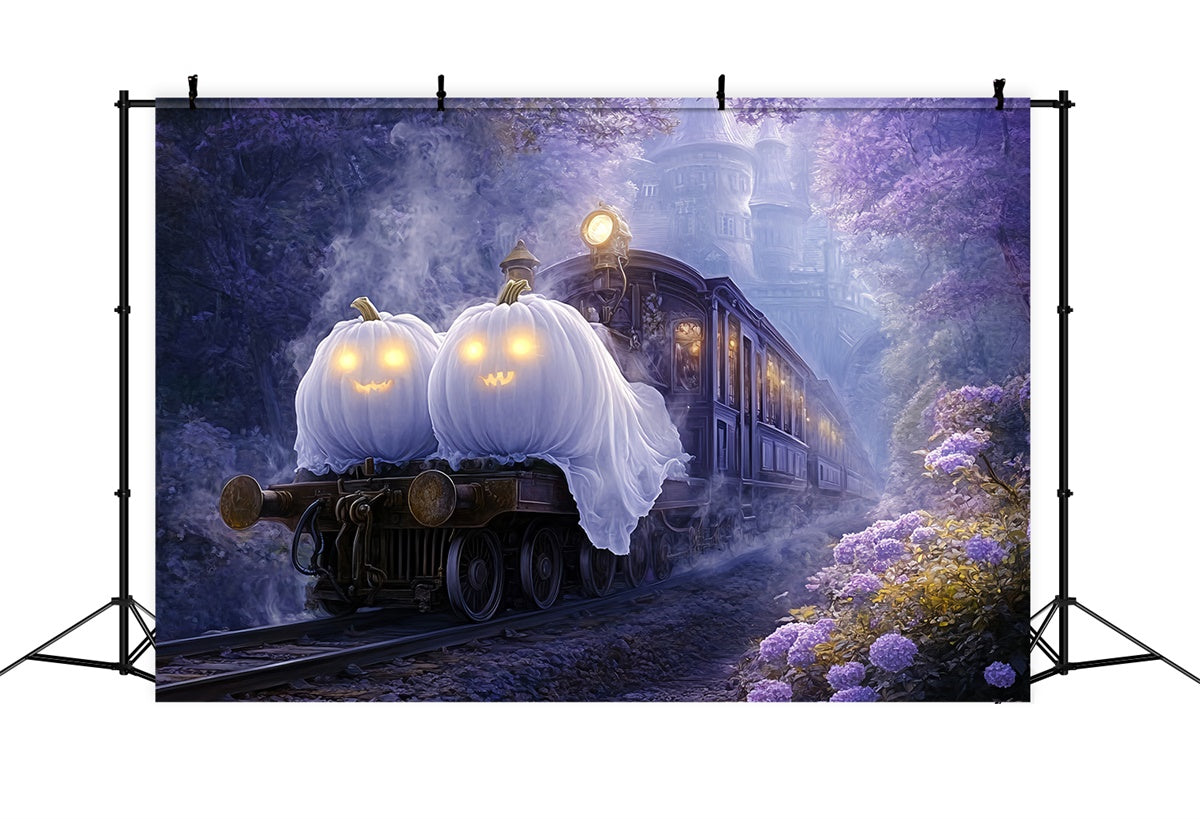 Scary Halloween Backdrop Ghost Pumpkin Express Backdrop UK BRP57-109
