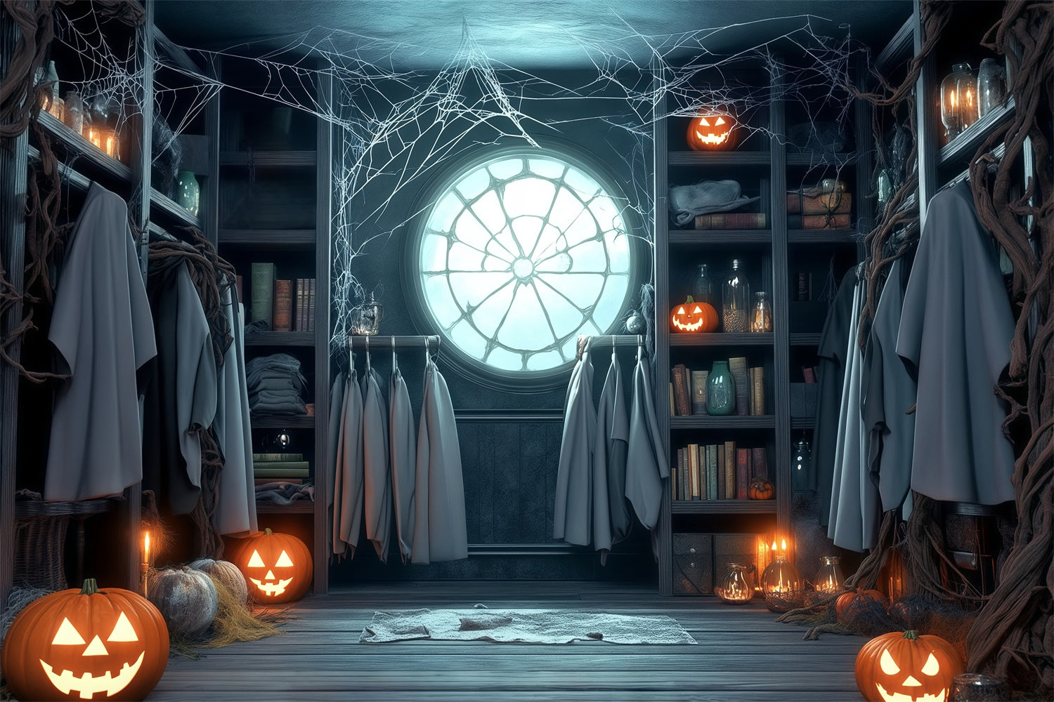 Halloween Backdrop Ideas Ghostly Dressing Room Backdrop UK BRP57-110