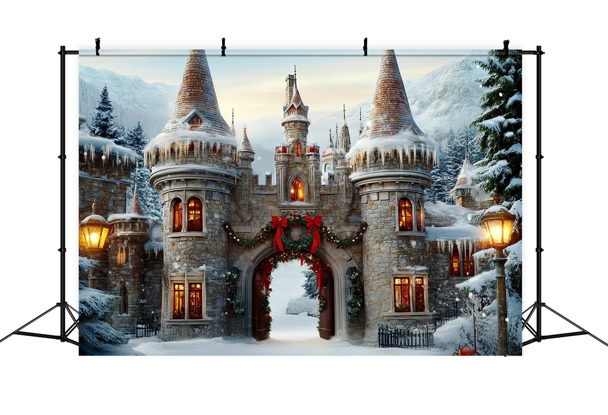 Christmas Backdrops Sale Festive Castle Archway Backdrop UK BRP57-118