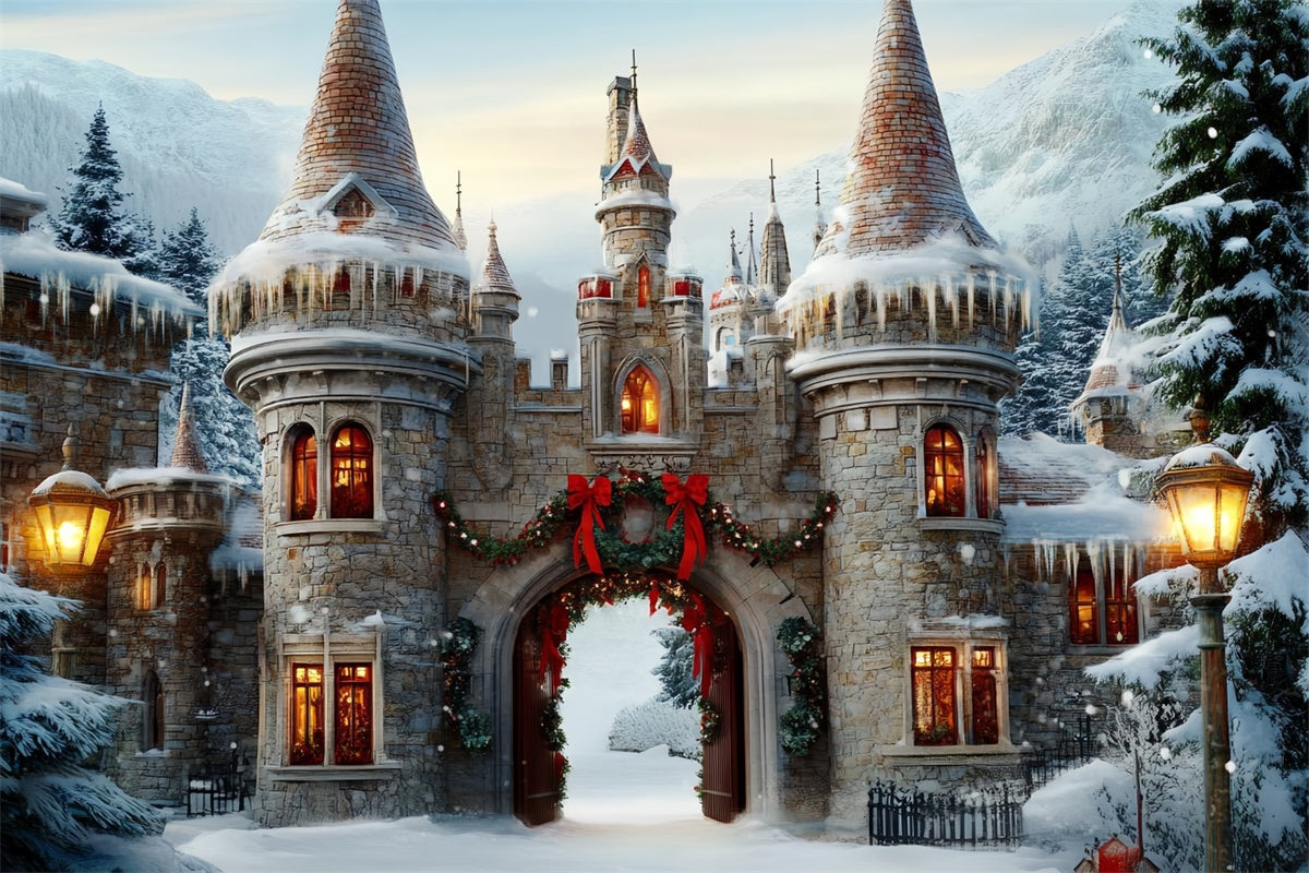 Christmas Backdrops Sale Festive Castle Archway Backdrop UK BRP57-118