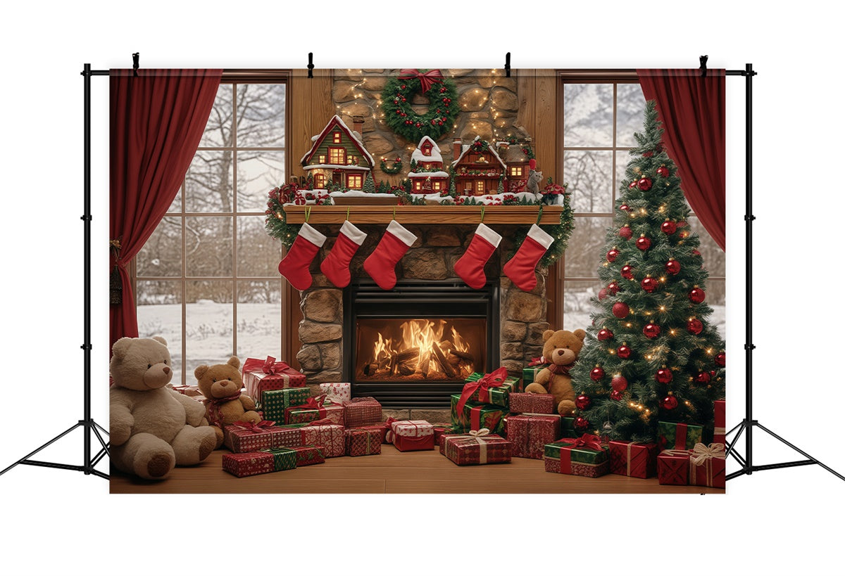 Christmas Backdrop Ideas Gifted Moments Hearth Backdrop UK BRP57-137