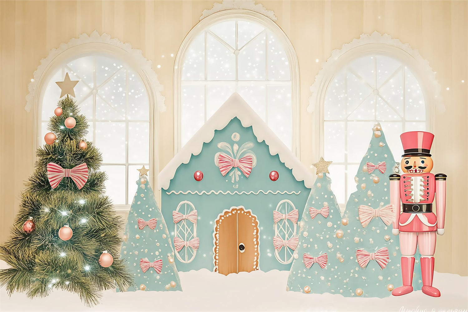 Christmas Backdrops Sale Nutcracker Sugar Shack Backdrop UK BRP57-142