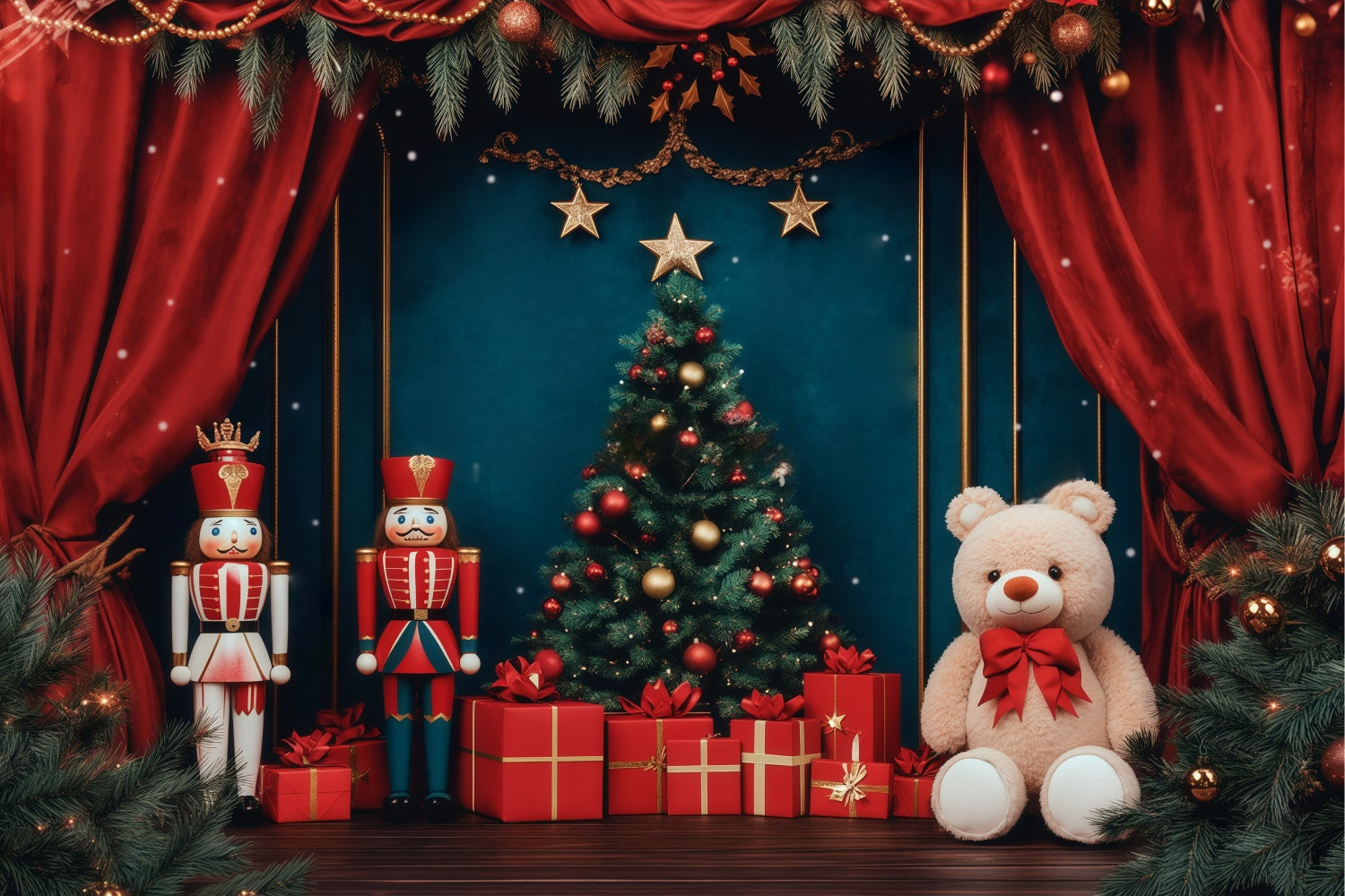 Christmas Backdrop Ideas Nutcracker Royal Stage Backdrop UK BRP57-144