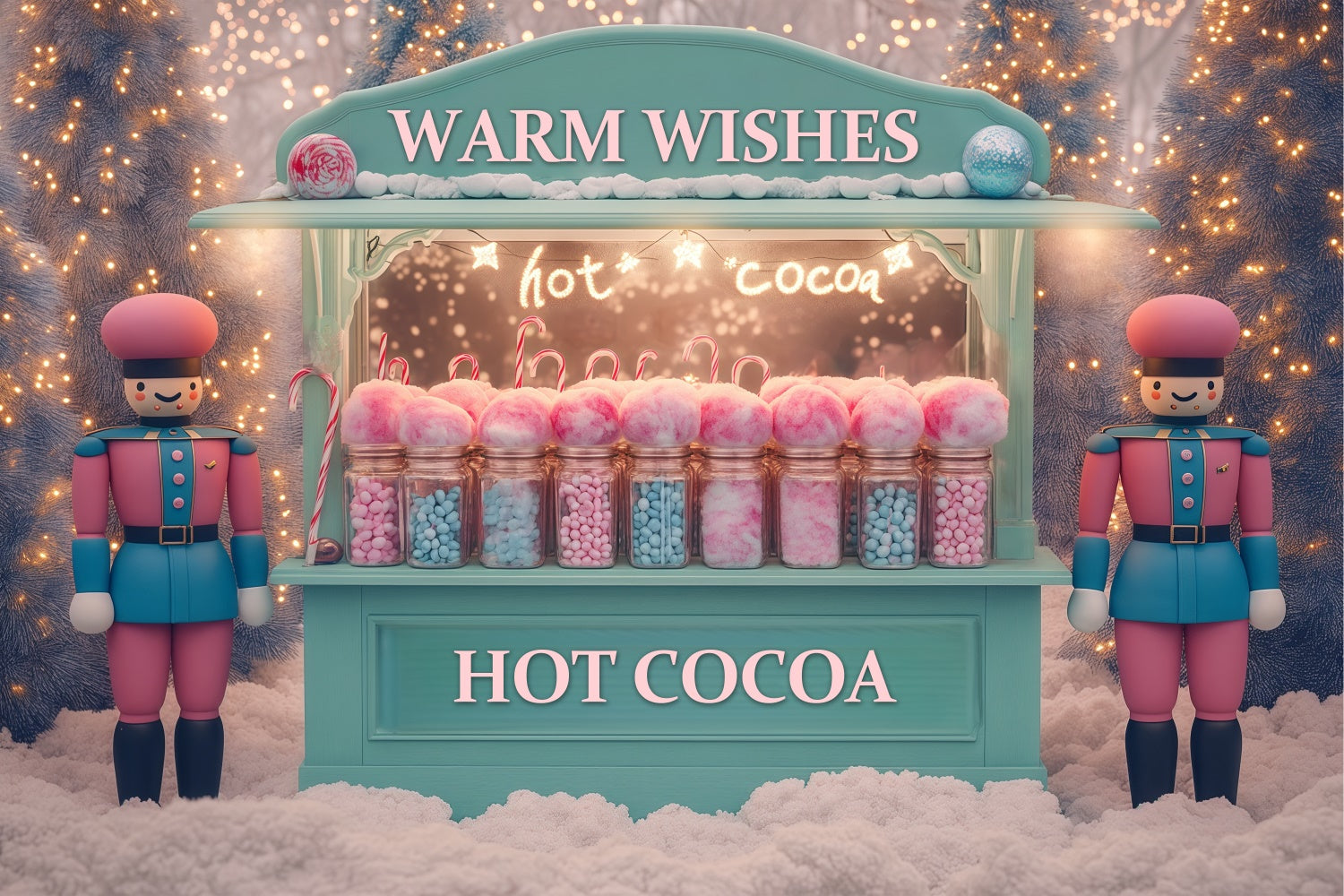 Christmas Backdrops For Photos Cozy Sweet Stand Backdrop UK BRP57-146