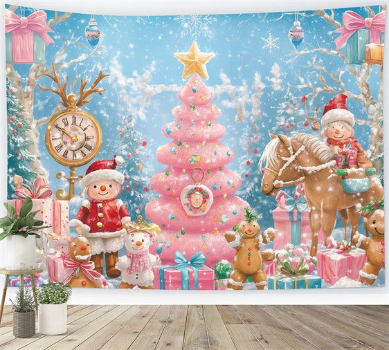 Christmas Photo Backdrop Gingerbread Jolly Ride Backdrop UK BRP57-147