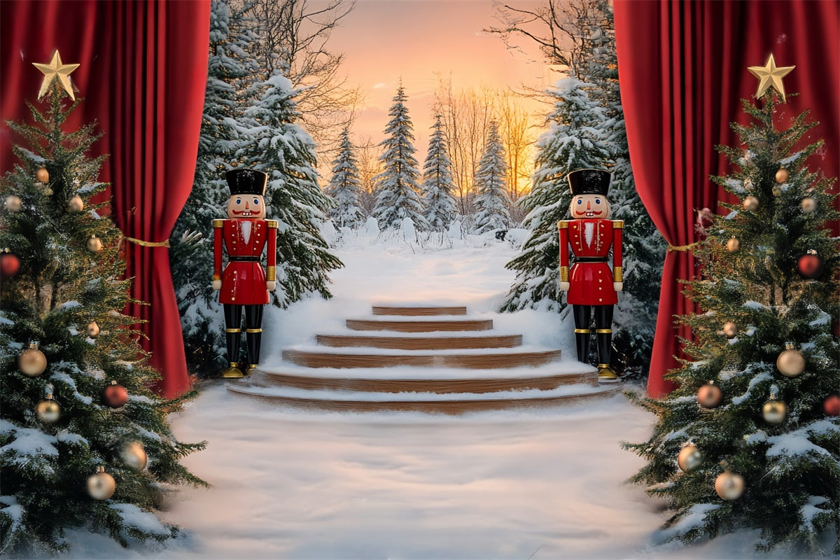 Christmas Backdrop Ideas Nutcracker Winter Stage Backdrop UK BRP57-149
