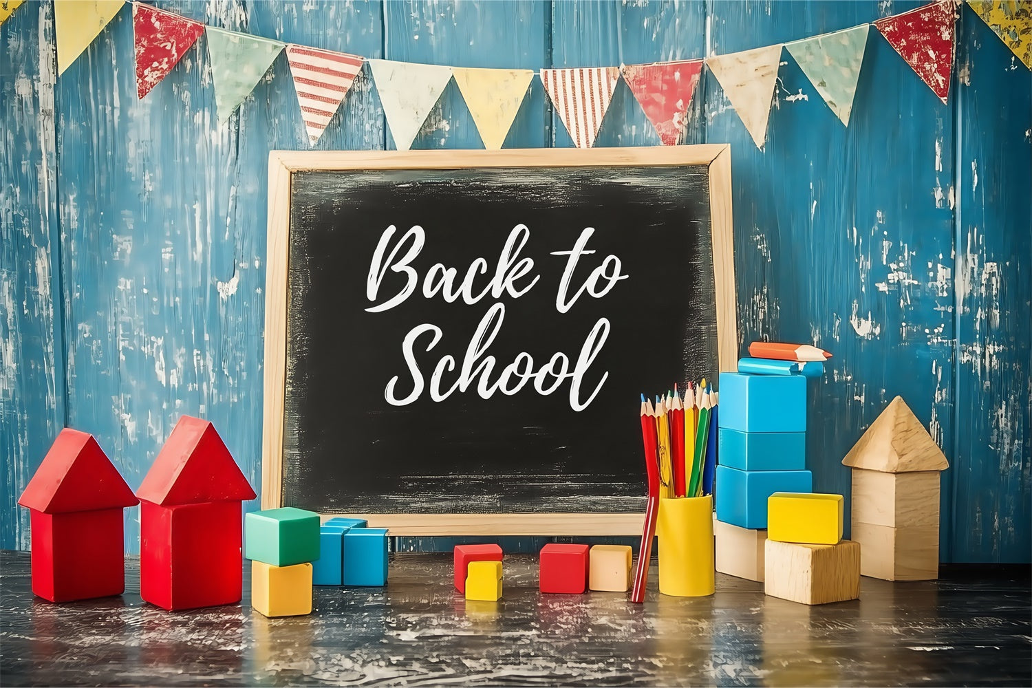 Back To School Photo Backdrop Play Learn Welcome Backdrop UK BRP57-15