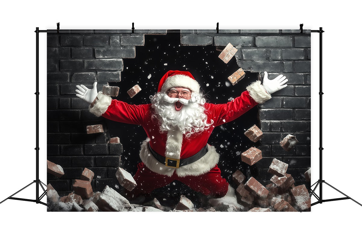 Christmas Backdrop Ideas Santa Surprise Entrance Backdrop UK BRP57-160